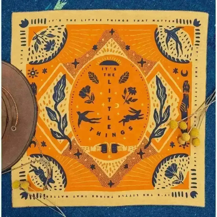"Little Things" 100% Organic Cotton Bandana | Designed by Rachel Jung BANDITS Bandanas