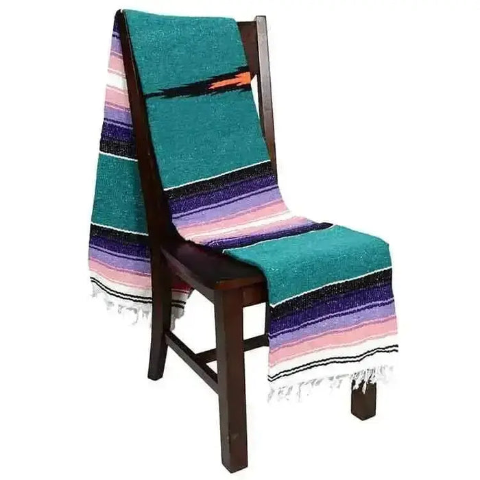 Turquoise and Pastel Purple Diamond Yoga Blanket West Path