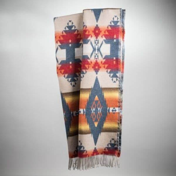 Apache Wool Blend Blanket - Native American Design 200cm x 155cm