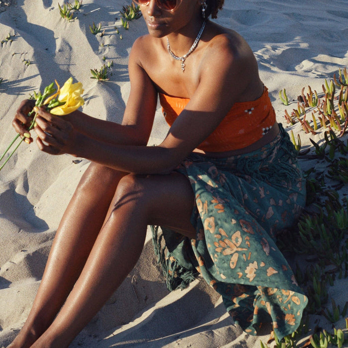 Forest Green Batik Sarong - LILY & LOTUS