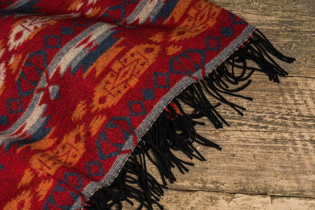 Sioux Wool Blend Blanket - Native American Design 185cm x 155cm