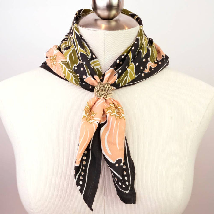 Amy Brass Bandana Slide Ring | Organic Cotton