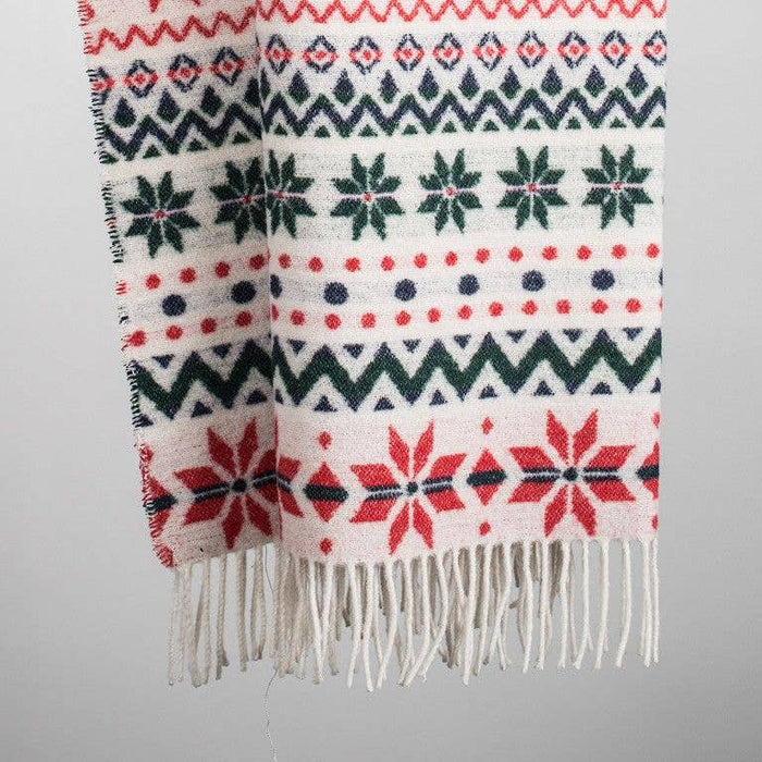 Xmas Blanket - Soft Wool Blend 185cm x 155 cm