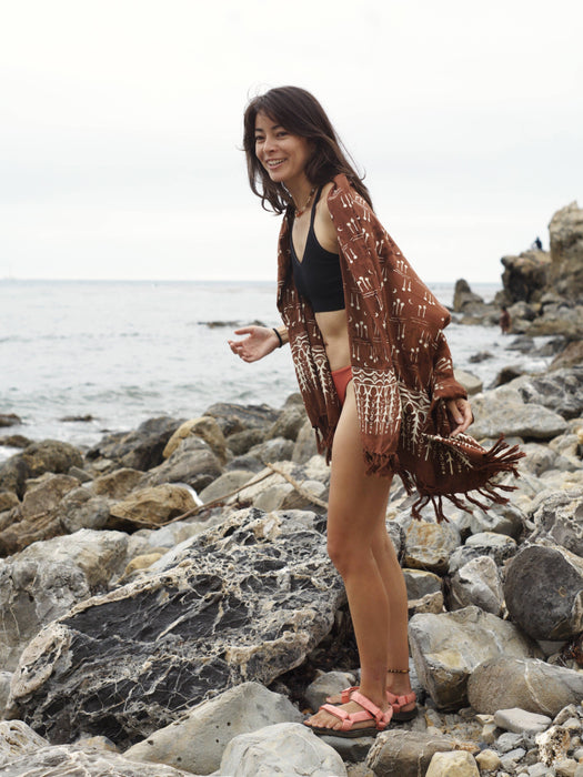 Brown Batik Sarong - HIN KONG BAY