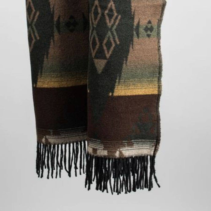 Apache Wool Blend Blanket - Native American Design 200cm x 155cm