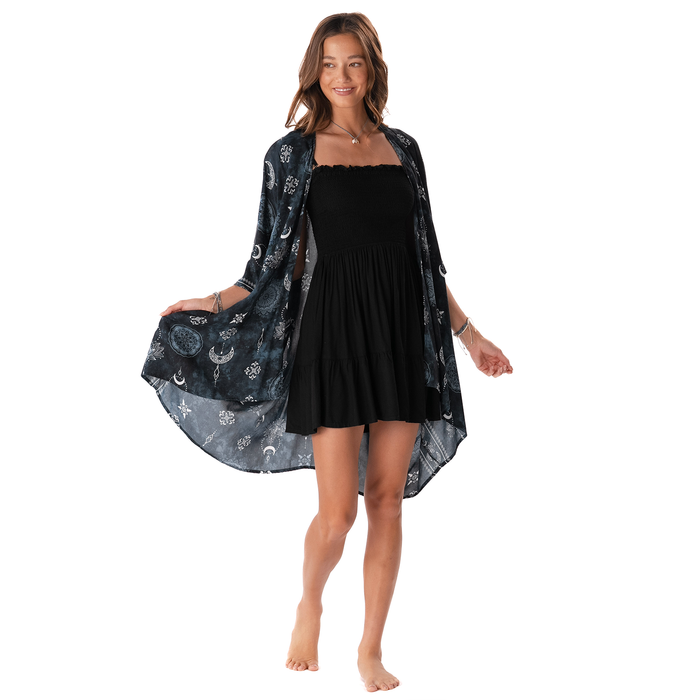 Midnight Lotus Moon Kimono