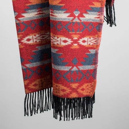 Sioux Wool Blend Blanket - Native American Design 185cm x 155cm