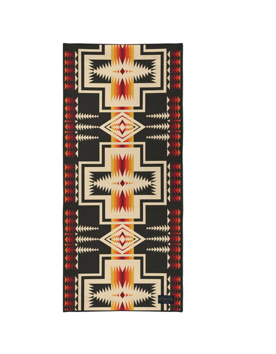 Pendleton x Yune Yoga Harding Black Yoga Towel