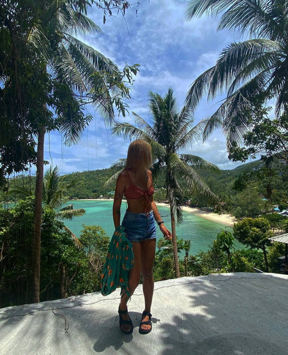 Teal Batik Sarong - TROPICAL DREAM