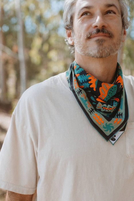 "Midnight Sun" Organic Cotton Bandana - Design by Brett Stenson