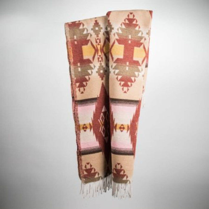 Apache Wool Blend Blanket - Native American Design 200cm x 155cm