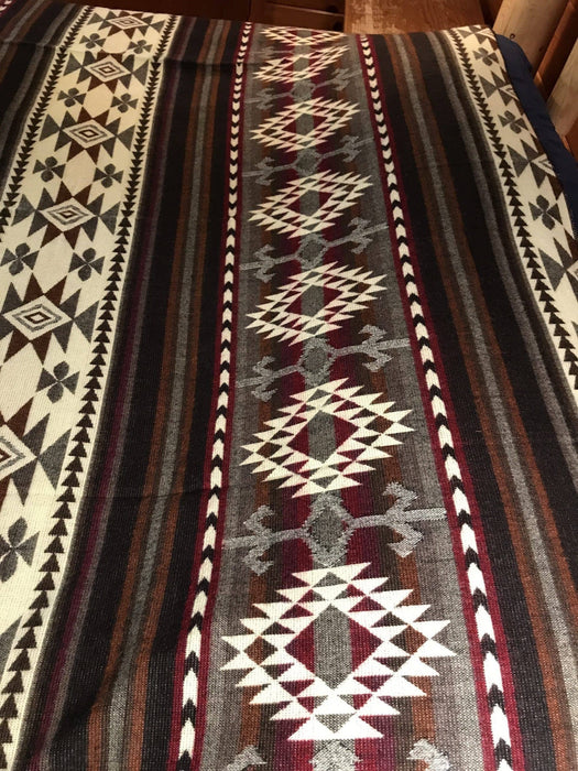 Southwestern Chocolate Brown Queen Blanket | Fall Decor