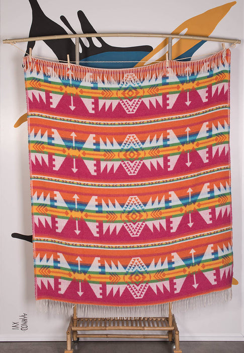 Navajo Wool Blend Blanket - Native American Design 200cm x 155cm