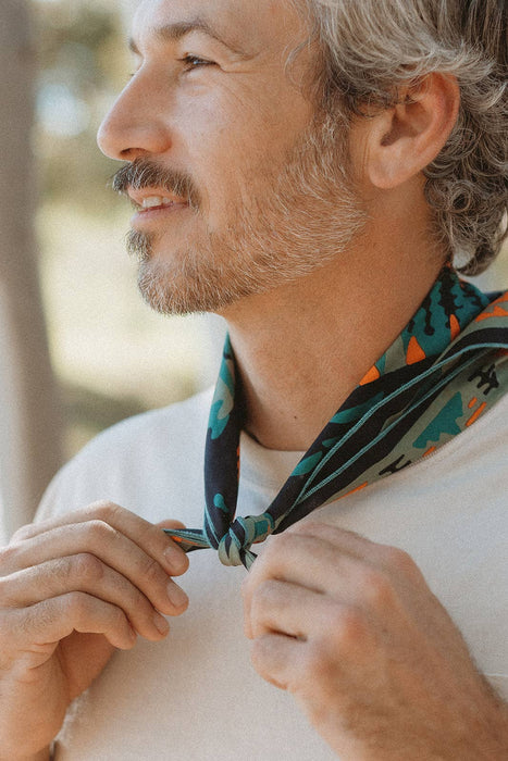 "Midnight Sun" Organic Cotton Bandana - Design by Brett Stenson