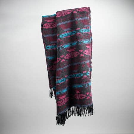 Sioux Wool Blend Blanket - Native American Design 185cm x 155cm