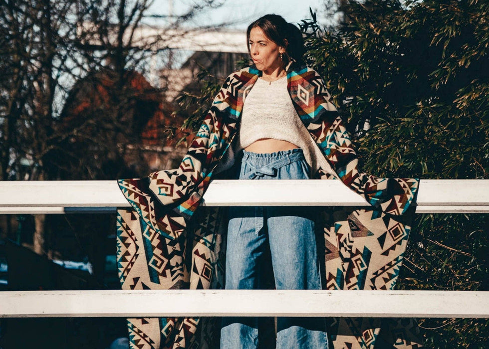 Ecuadorian alpaca blanket | native blanket | Chimborazo Colormix 190cm x 225cm