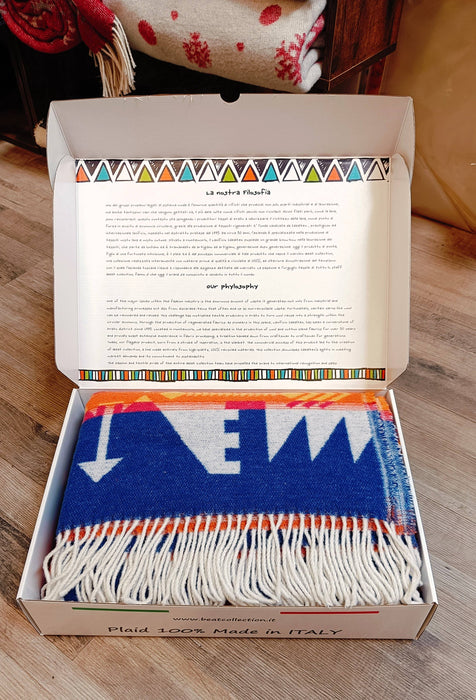 Navajo Wool Blend Blanket - Native American Design 200cm x 155cm
