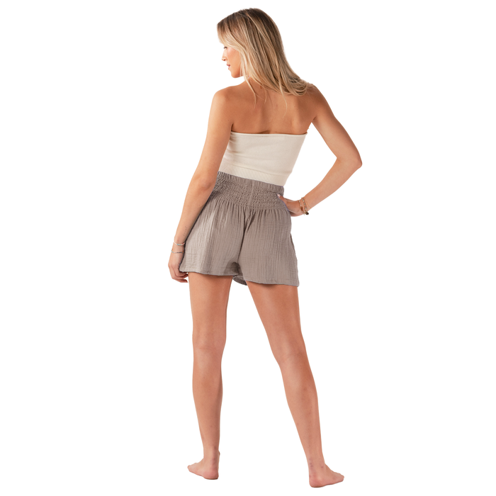 Stone Cotton Shorts