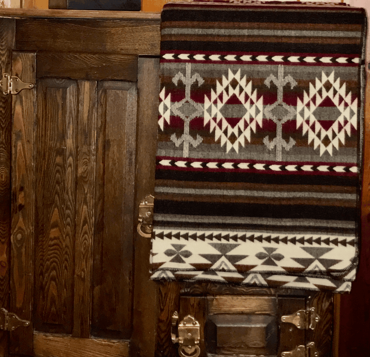 Southwestern Chocolate Brown Queen Blanket | Fall Decor