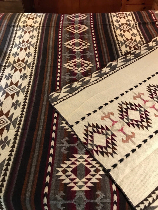 Southwestern Chocolate Brown Queen Blanket | Fall Decor