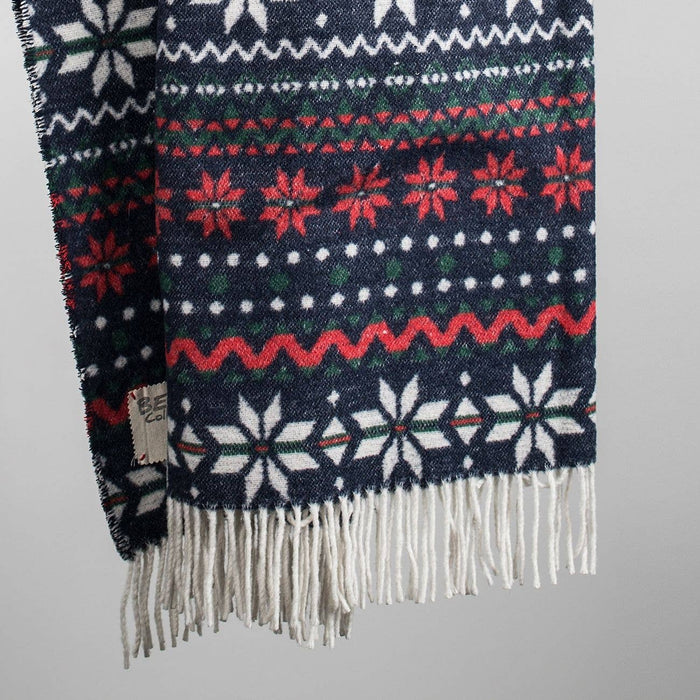 Xmas Blanket - Soft Wool Blend 185cm x 155 cm