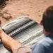100% Wool Mexican Blanket - Grey, Black and White Suusco