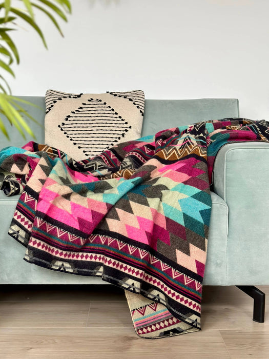 Alpaca Native Blanket - Antisana Pink - 200 X 210 cm EcuaFina