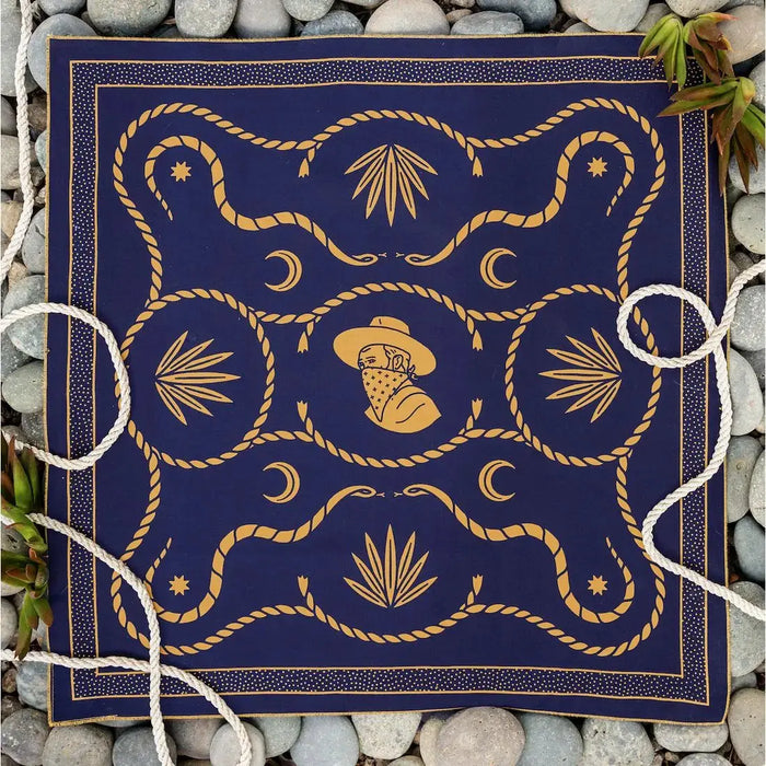 "Bandits Heritage" 100% Organic Cotton Bandana | Blue BANDITS Bandanas