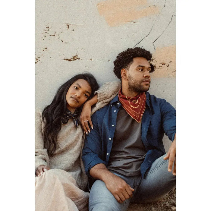 "Bandits Heritage" 100% Organic Cotton Bandana | Blue BANDITS Bandanas