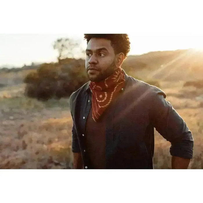 "Bandits Heritage" 100% Organic Cotton Bandana | Red BANDITS Bandanas