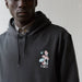 Chey mushroom hoodie sweatshirt, black, 100% organic cotton and recycled materials. Tiwel