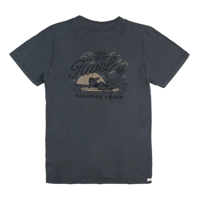 Kalie T-shirt, Paradise Found in graphite grey, 100% organic cotton Tiwel