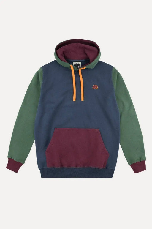 Organic Color Block Hoodie Trendsplant Blue Trendsplant Clothing