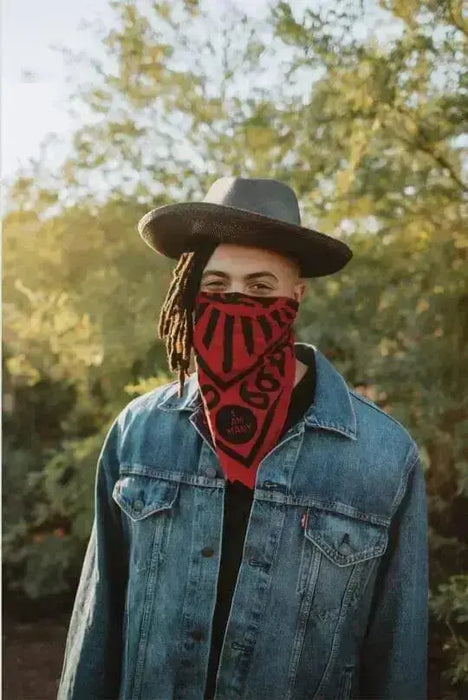 "Words Are Power" 100% Organic Cotton Bandana | Design By Tré Seals aka Vocal Type BANDITS Bandanas